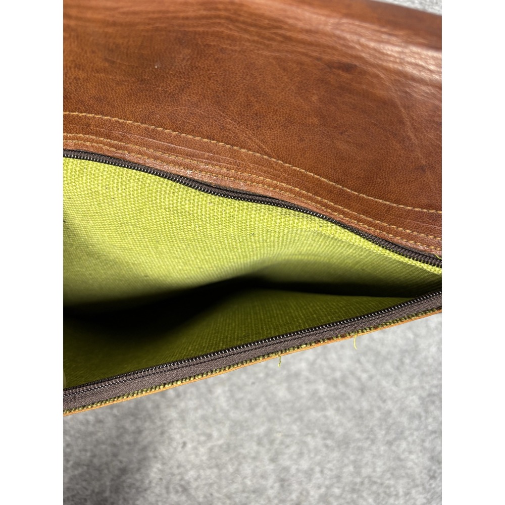 Handmade World Messenger Bag Large Brown Leather Vintage Laptop Satchel - Picture 7 of 16